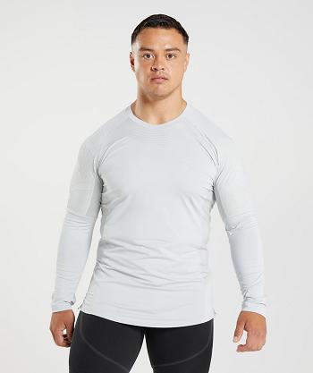 Long Sleeve Gymshark 315 Hombre Gris Claro | CO 3525WNB